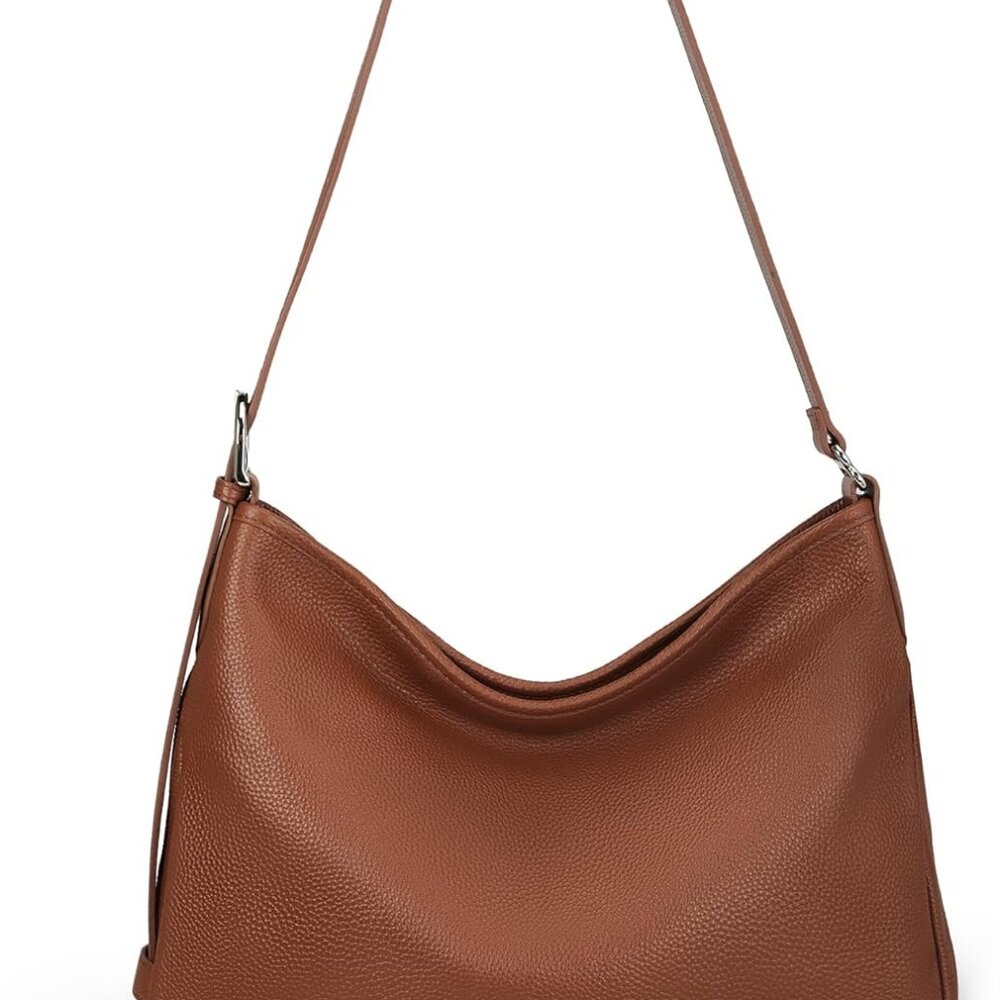 Genuine Leather Hobo Bag Adjustable Strap Crossbody Shoulder Purse
